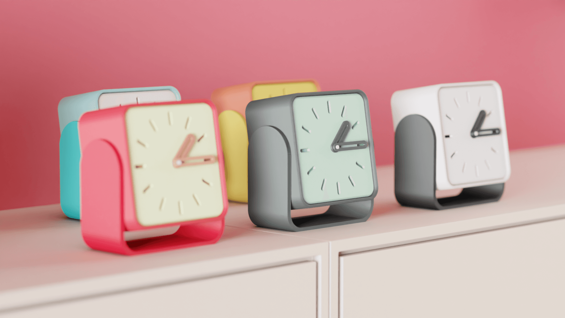 CubeTick Desk Clock - desk clock angle 3