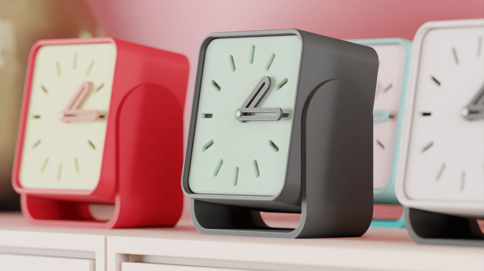 CubeTick Desk Clock - desk clock angle 2