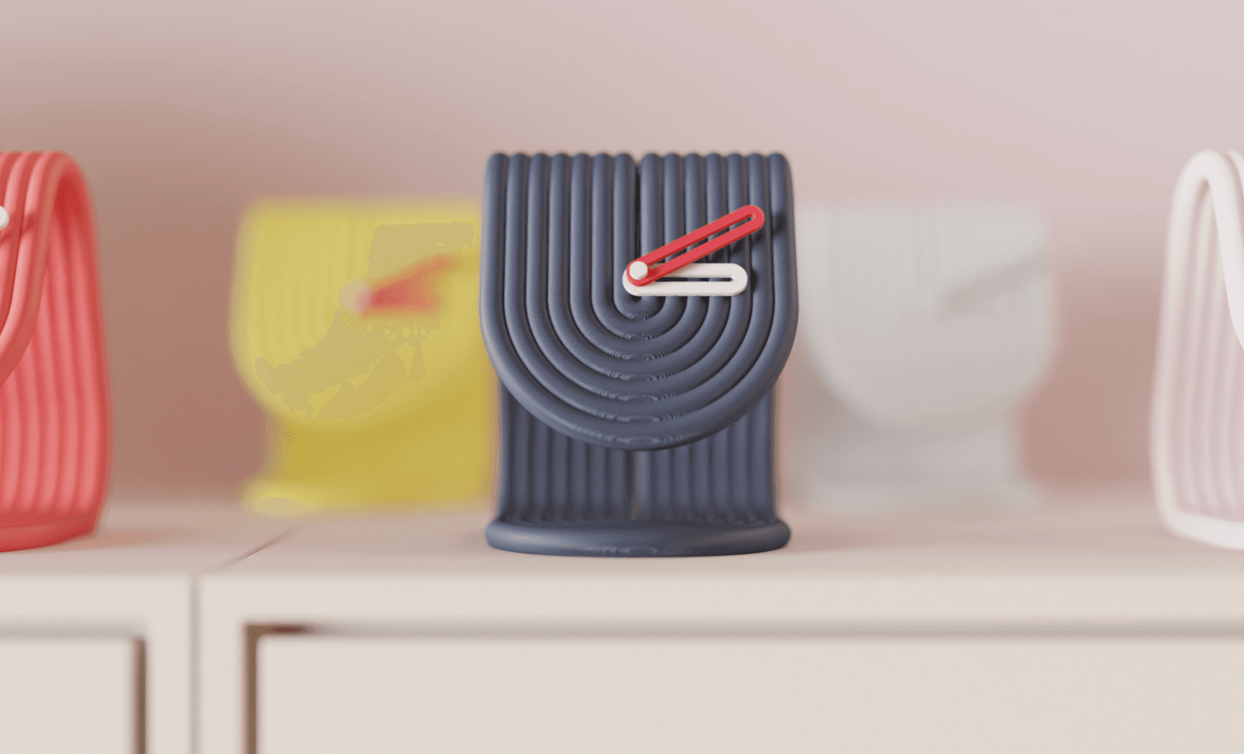 CurlClock Desk Clock - desk clock angle 2