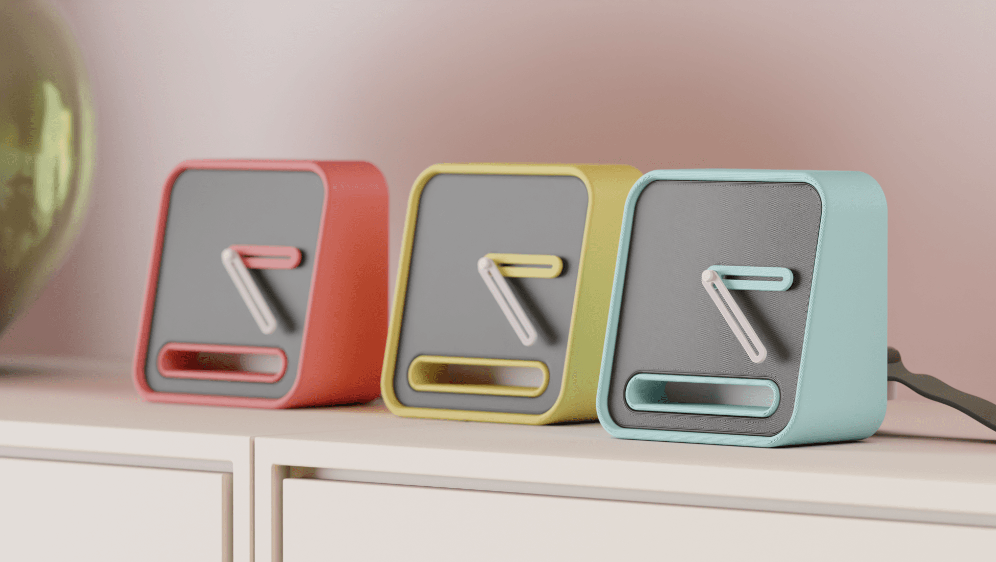 Keyline Desk Clock - desk clock angle 3