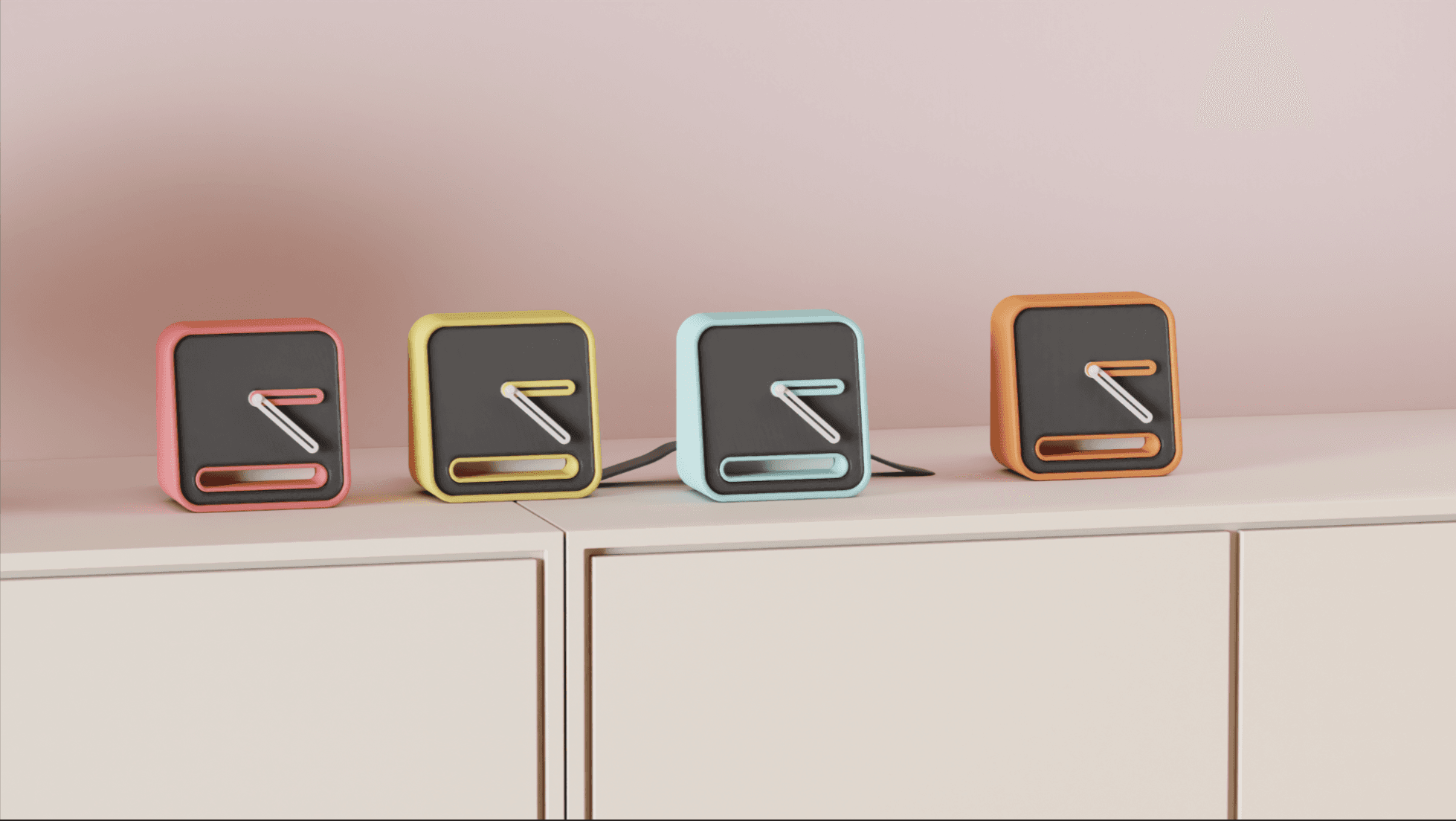 Keyline Desk Clock - desk clock angle 4