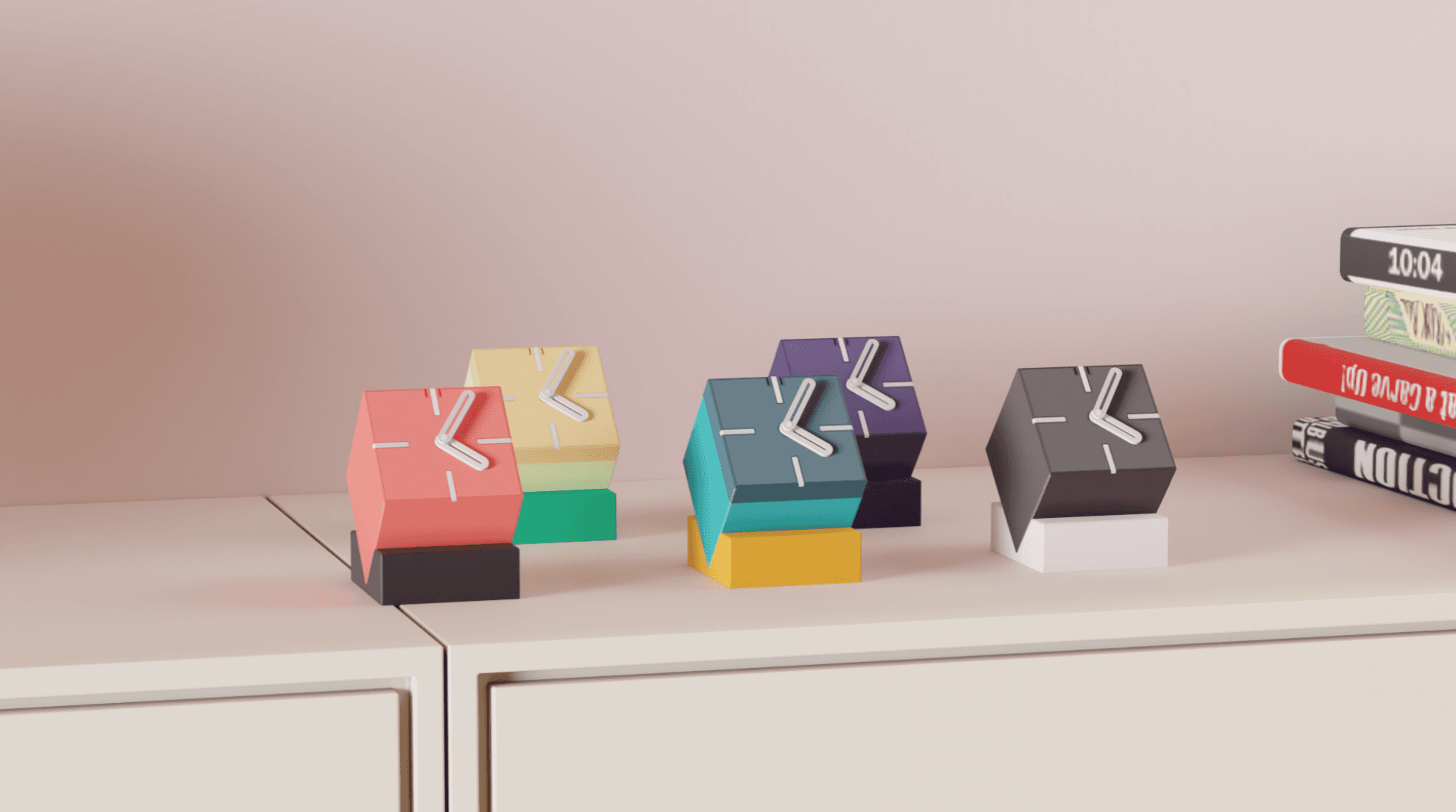 QuirkyCube Desk Clock - desk clock angle 4