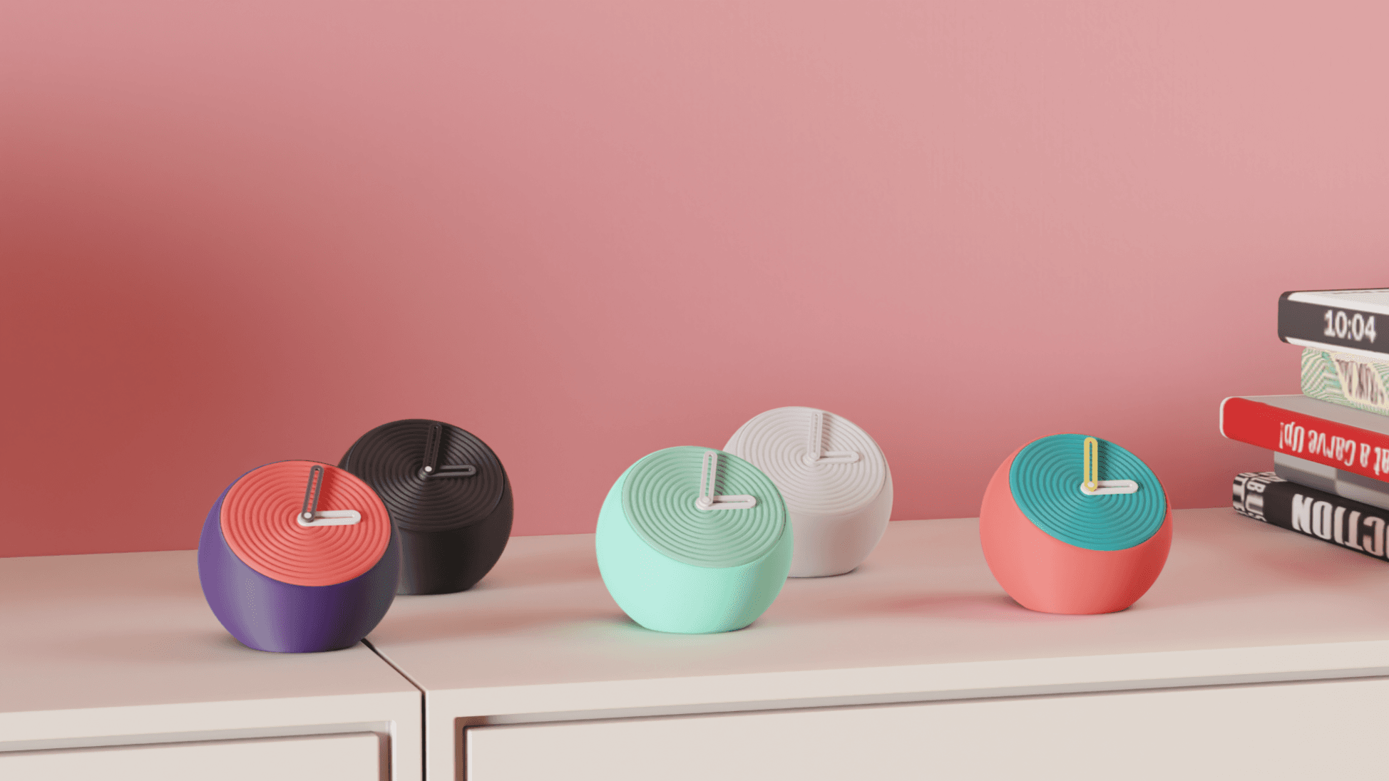 RippleRound Table Clock - desk clock angle 4