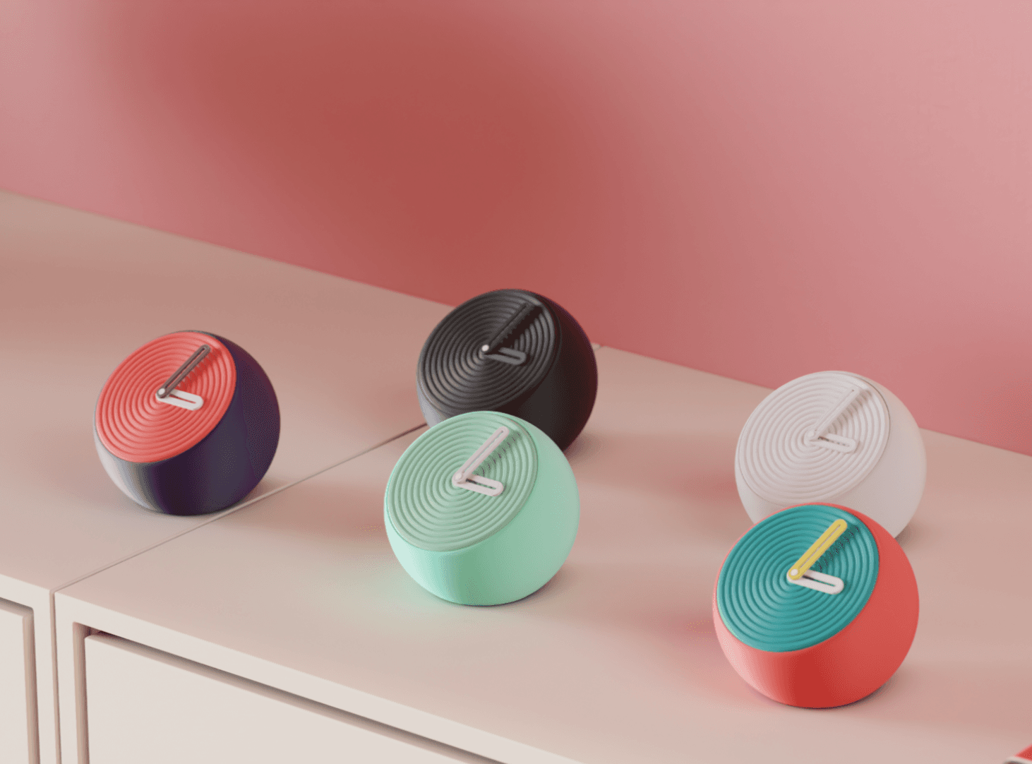 RippleRound Table Clock - 3D printed desk clock